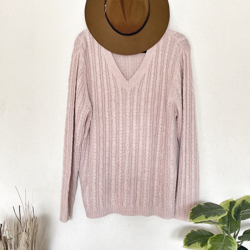 💕🤍Croft & Barrow Rose Gold Pullover 💕🤍Size XL